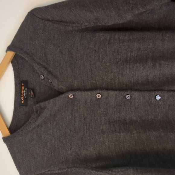 A.Giannetti Merino Wool Gray Button Down Career Work Cardigan Size 1X - Picture 2 of 5